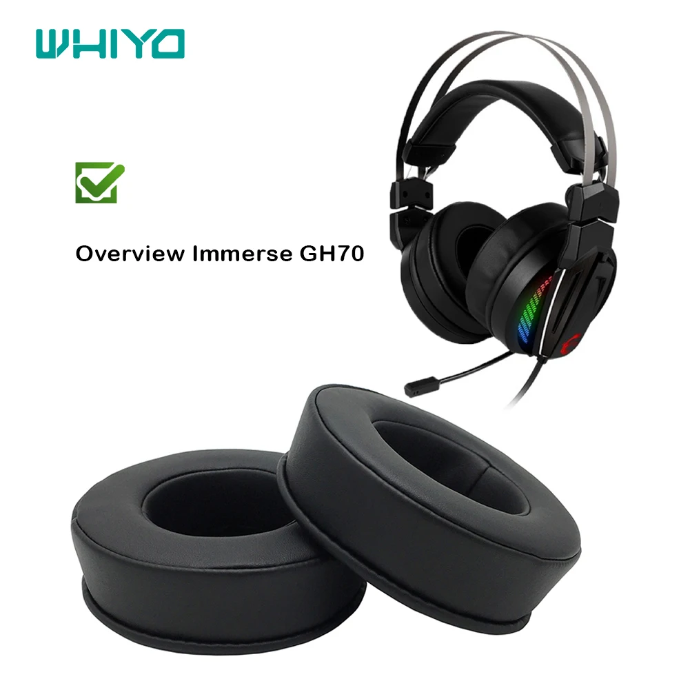 

Whiyo Сменные амбушюры для обзора Immerse GH70 Игровые наушники GH-70 подушечки для ушей чашки для ушей