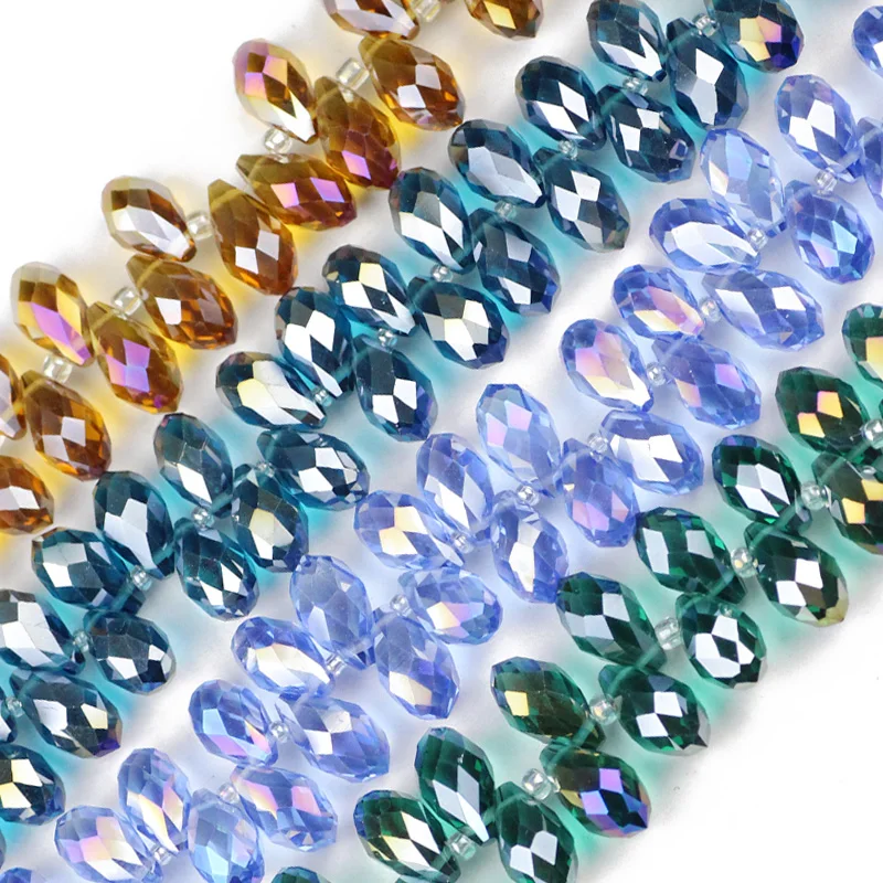 YHBZRET Waterdrop Pendant Austrian crystal beads 8*13mm 30pcs Teardrop glass loose bead for jewelry making bracelet Earrings DIY