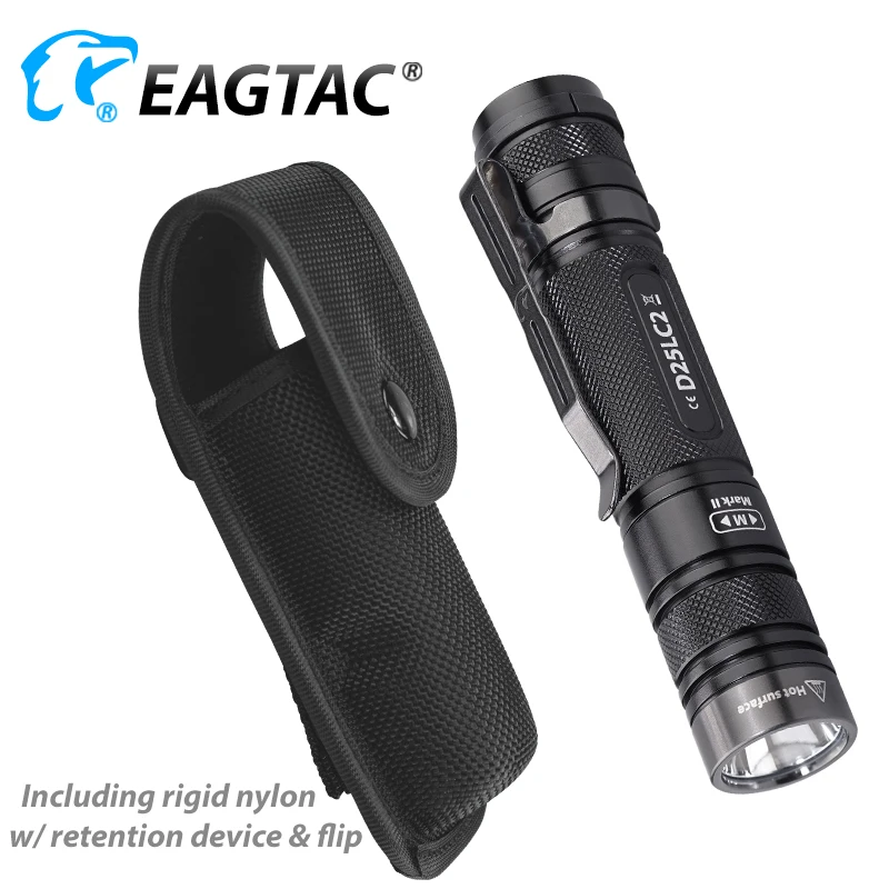 EAGTAC D25LC2 XM-L2 1480LM Nichia519A 4500K CRI93 SST20 4000K CR95 Flashlight Tactical Torch Portable Lamp Compact Lantern