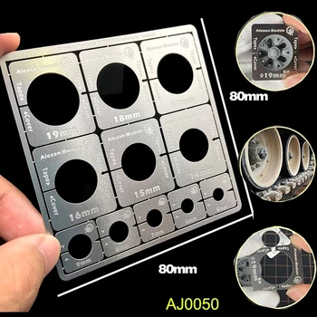 군사 모델 탱크 바퀴 조정 가능한 범용 누출 모델 도구 80x80mm 1/35 1/100 AJ0050