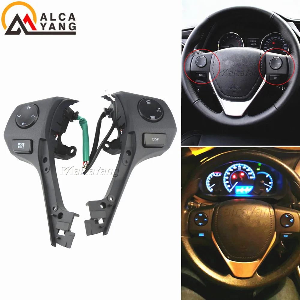 84250-02560 Buttons Bluetooth Phone Steering Wheel Audio Control Button For TOYOTA Corolla RAV4 2014 2015 2016- 2018 Car Styling