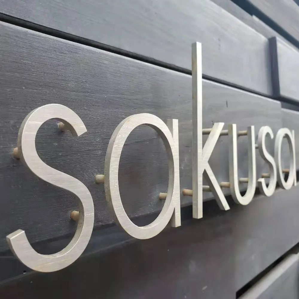 Groothandel Goedkope Aangepaste 3D Rvs Solid Cut Brief Teken Laser Cut Brief Stand Uit De Muur