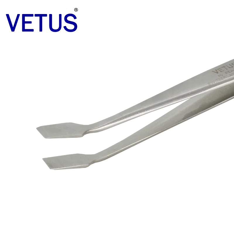 VETUS Tweezers Original 36A-SA Non-magnetic Anti Acid Corrosion Resistant High Precision for  Stamp Stainless Steel Clamp