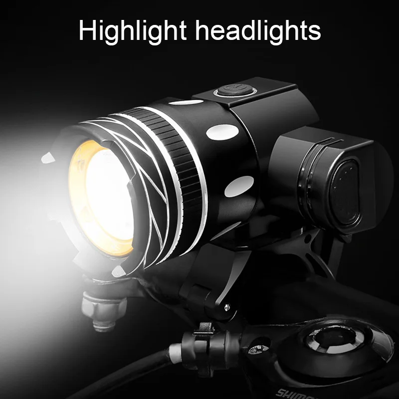 Front Lamp Headlight For Xiaomi M365 /Pro Electric Scooter Zoomable 1200mAh Battery USB Rechargeable 150LM XM-L T6 LED Light