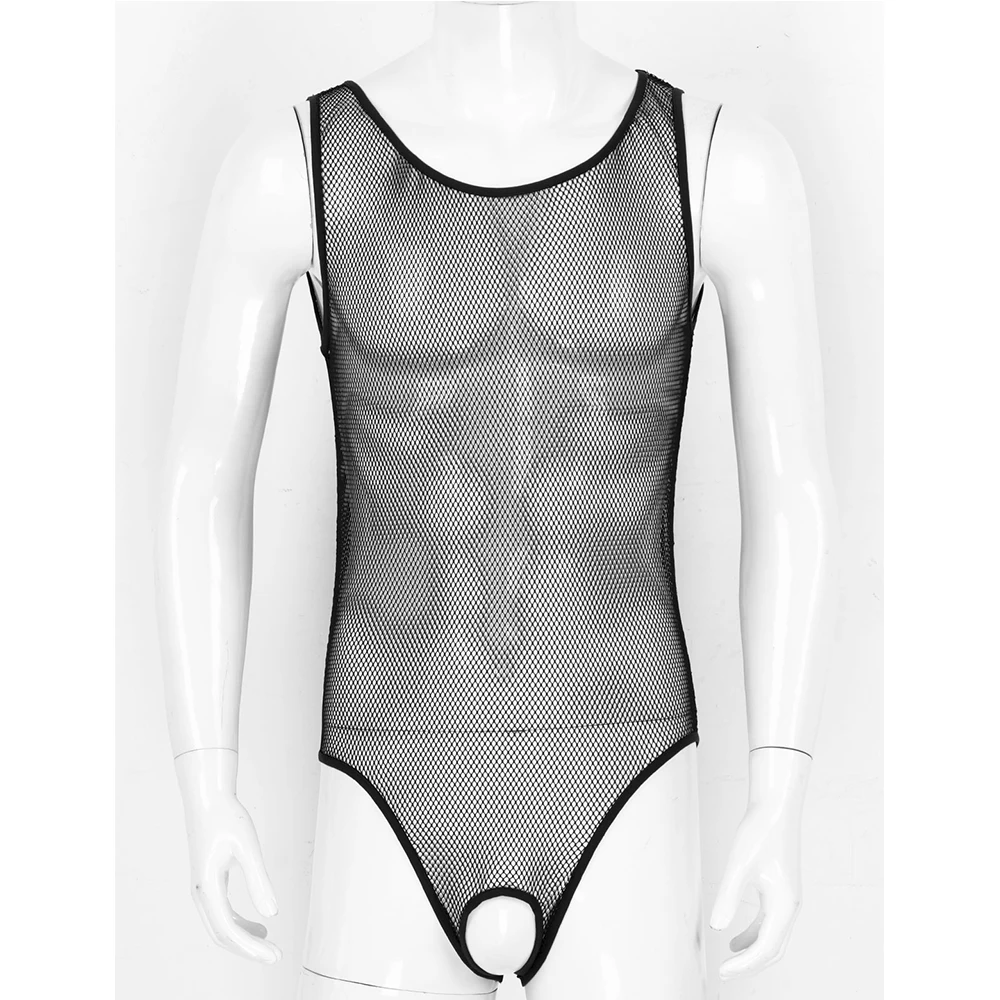 Lingerie Transparente en Résille pour Homme, Sous-Vêtements Sexy, Vêtements de Nuit Transparents, 7.0