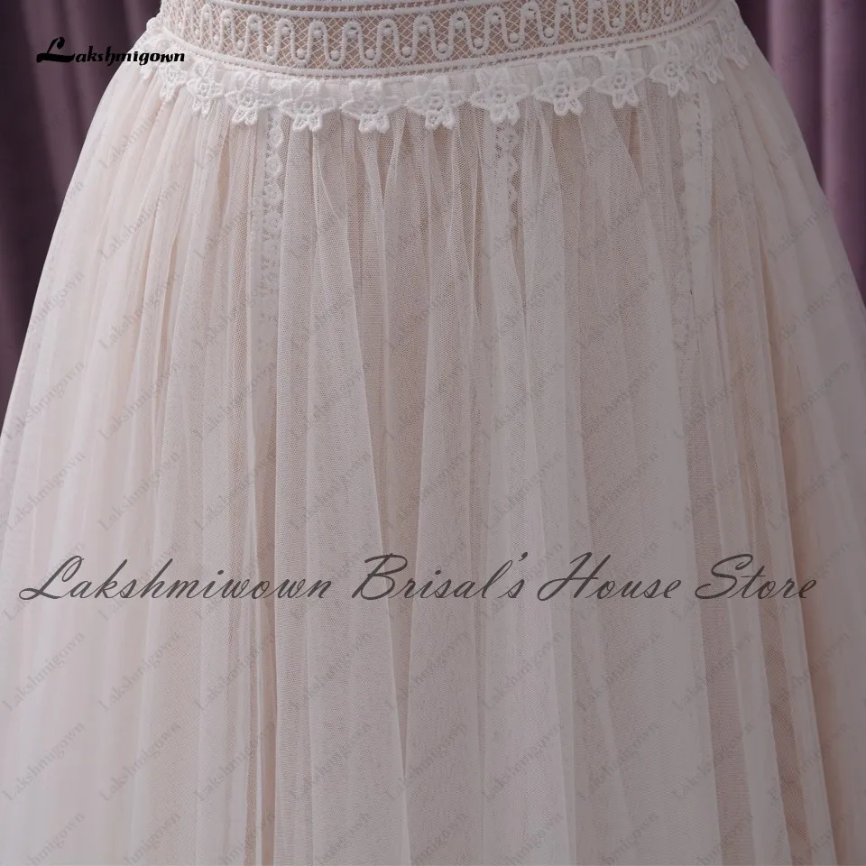 Lakshmigown Robe de Mariee Boho Свадебное платье кружевной лиф Элегантное свадебное платье платья пляжное свадебное платье спагетти на бретелях 2022