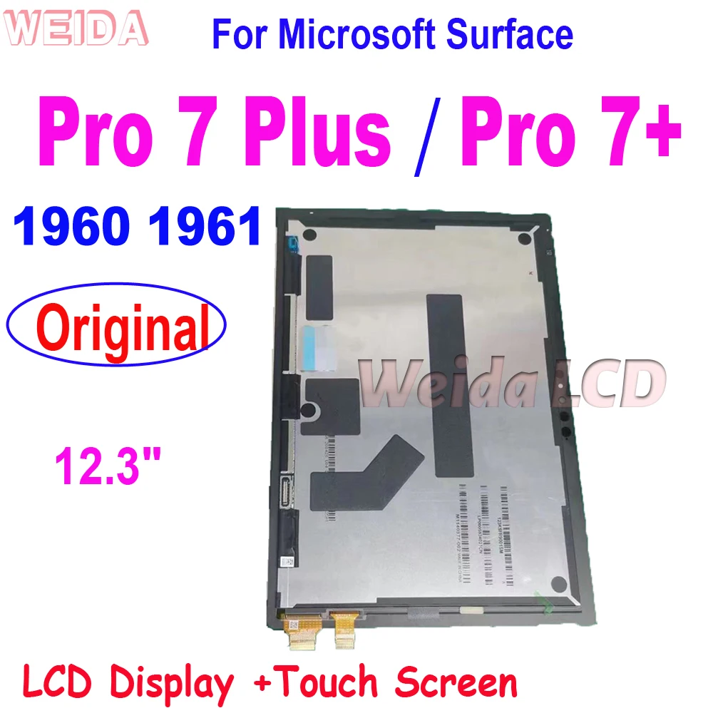 

12.3” Original LCD For Microsoft Surface Pro 7 Plus 1960 1961 LCD Surface Pro 7+ LCD Display Touch Screen Digitizer Assembly