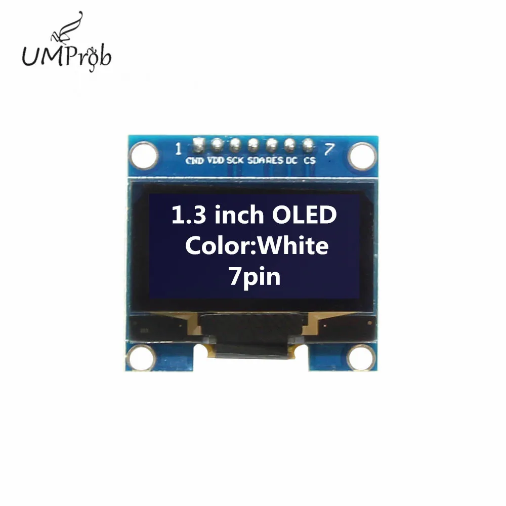 0.91 Inch 128X32 Iic I2C Wit/Blauw Oled Lcd-scherm Diy Module SSD1306 Driver Ic Dc 3.3V 5V Voor Arduino