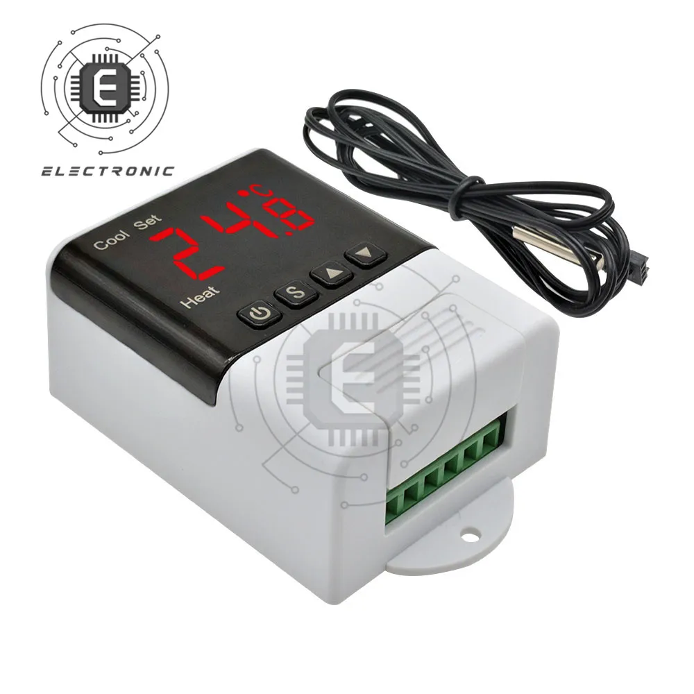 AC 110-220V Digital Thermostat Temperature Controller NTC Sensor Heating Cooling for Aquarium Incubator DTC1200 Replace STC-1000