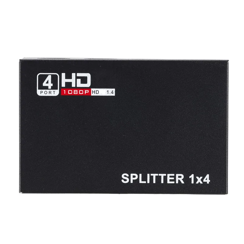 1 In 4 Out HD 1.4 Splitter Amplifier HDCP 1080P Dual Display for HDTV DVD PS3 Xbox