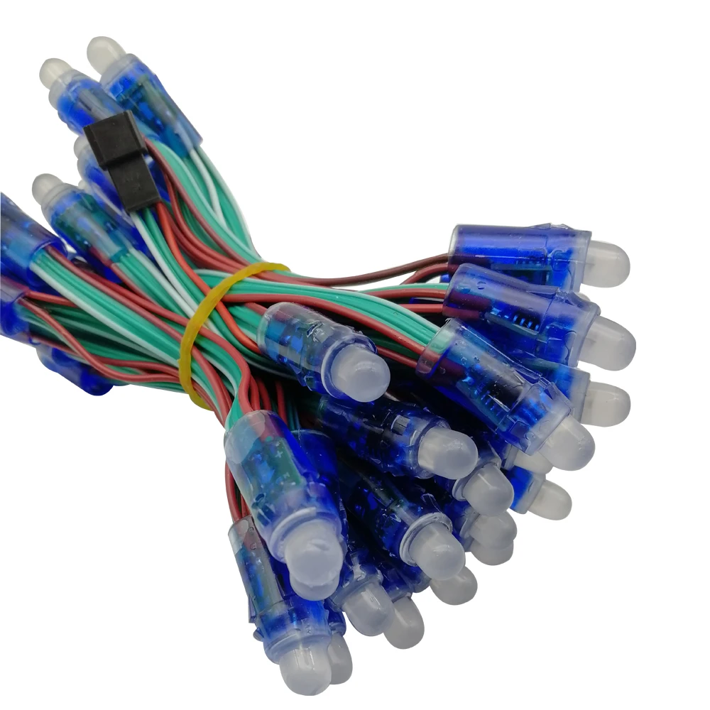 DC5V 12mm 50pcs LED WS2811 LED Módulo de pixel Luz String Digital RGB Full Color para decoração externa à prova d'água IP67