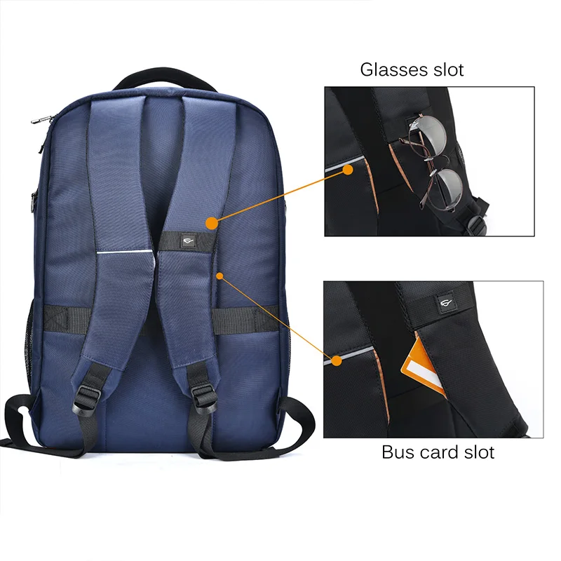 Mochila para ordenador portátil de 17,3 pulgadas con carga USB para hombre, bolsa de viaje de negocios de gran capacidad