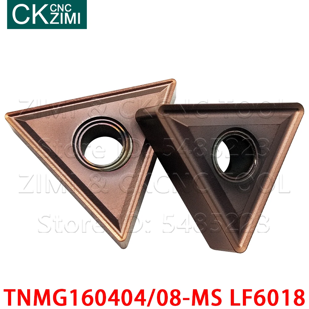 LF6018 TNMG160404-MS LF6018 카바이드 인서트 외부 선반 도구 CNC 금속 선반 도구 TNMG 스테인레스 스틸