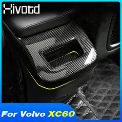 For Volvo XC60 2018-2022 Auto Rear Armrest Air Vent Outlet Cover Trim Interior Conditioning Decoration Car Accessories Styling