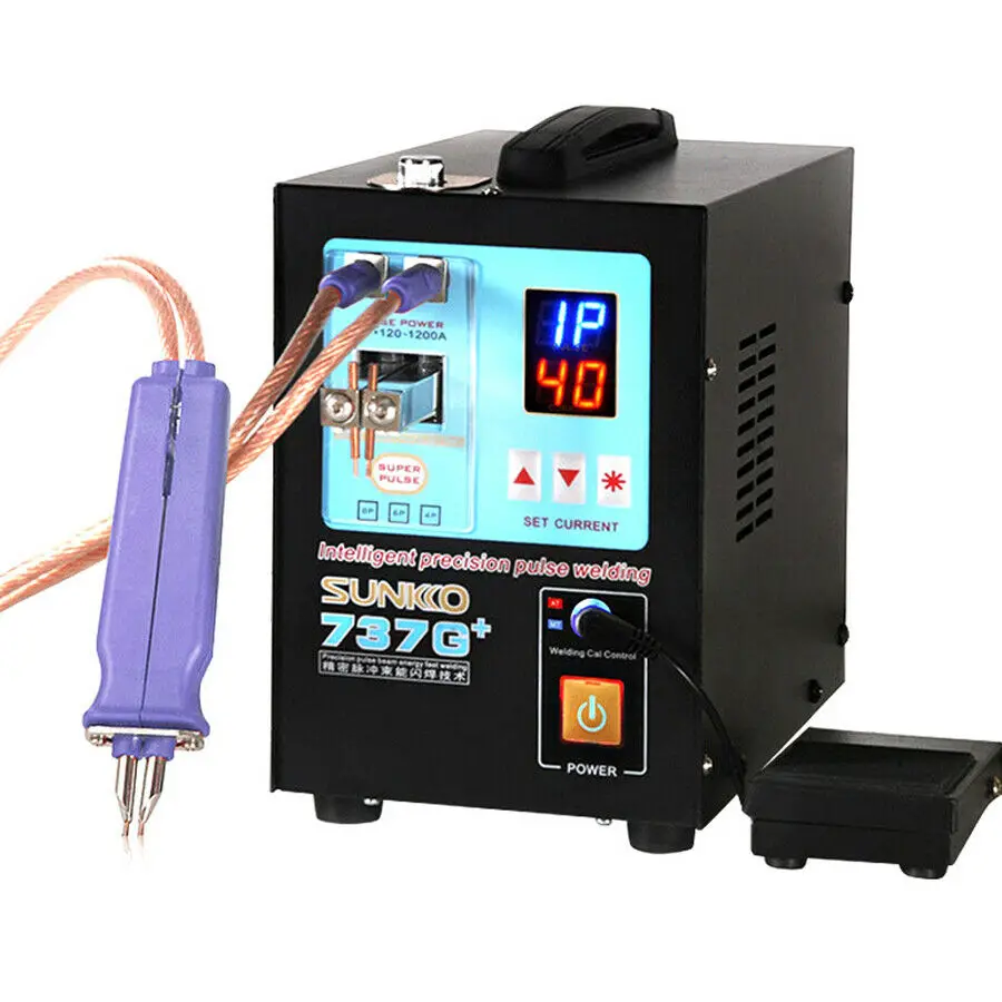 SUNKKO 737G+ Battery Spot welding Machine 4.3KW Automatic Pulse 18650 Battery Welder Machine With a High Power Spot Welding Pen