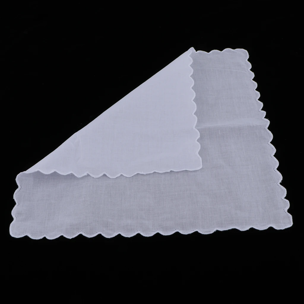 12Pack Comfy Katoen Hankie Vrouwen Mannen Bruiloft Zakdoeken Diy Hanky