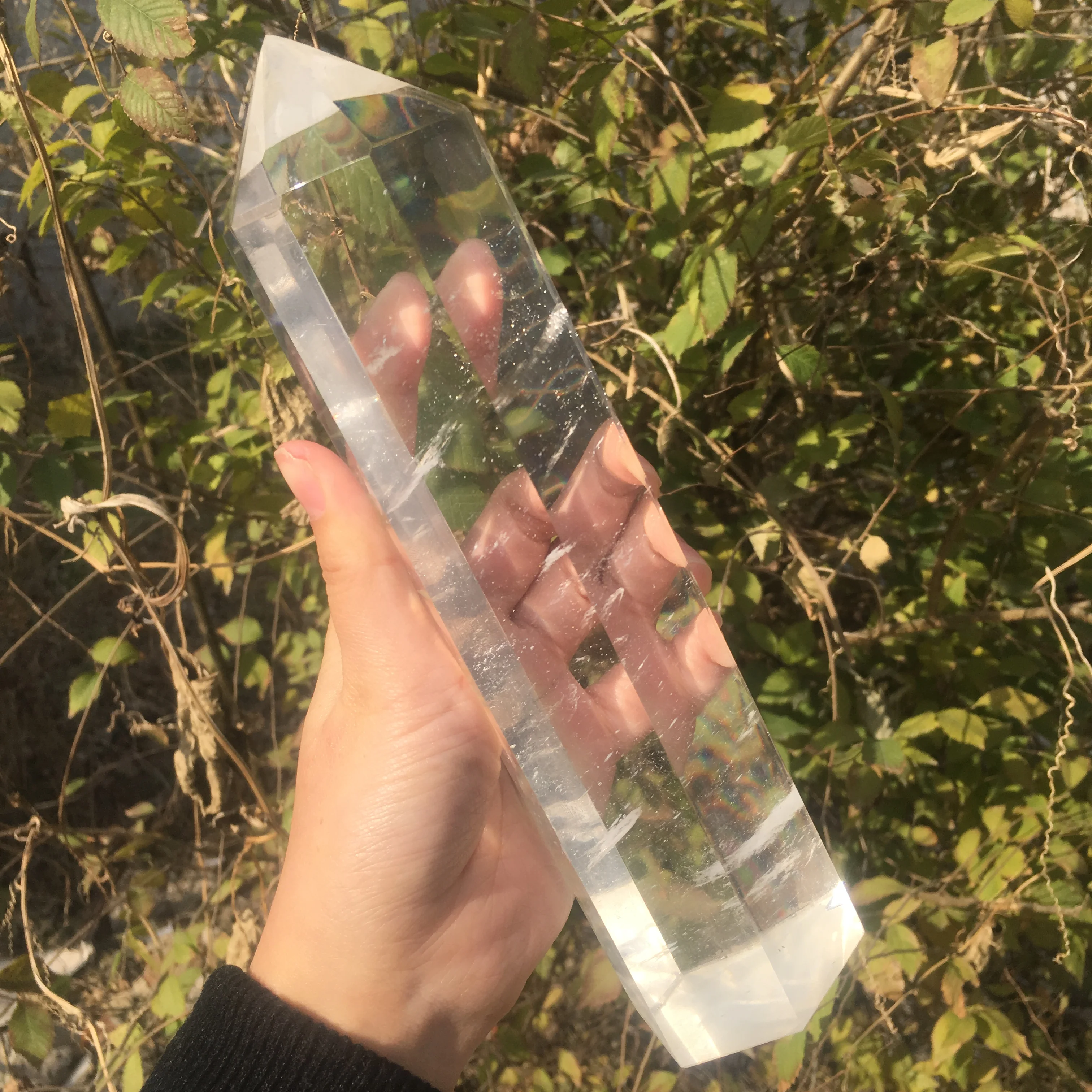 

900-1000g Big Large Size Melting stone Clear Quartz Crystal Wand Point Reiki Healing Wicca Tower For Home Decoration