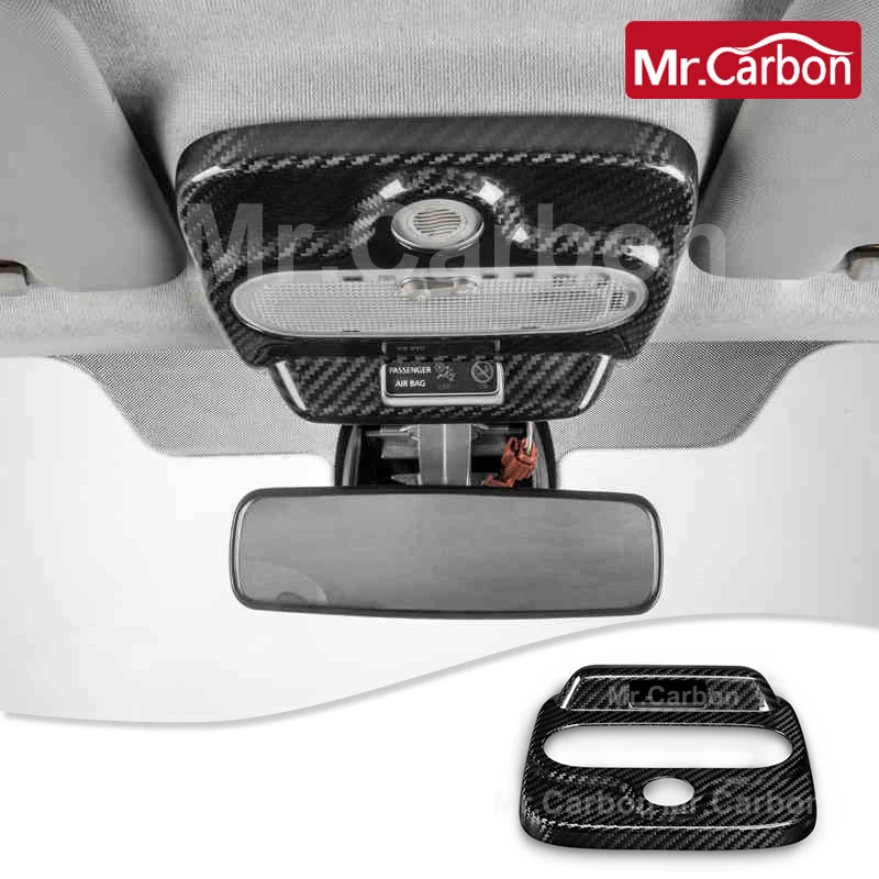 Car Reading Lamp Carbon Fiber Decorative Cover For Mercedes Smart 453 Fortwo Interior Products Modification Accessories Sticker