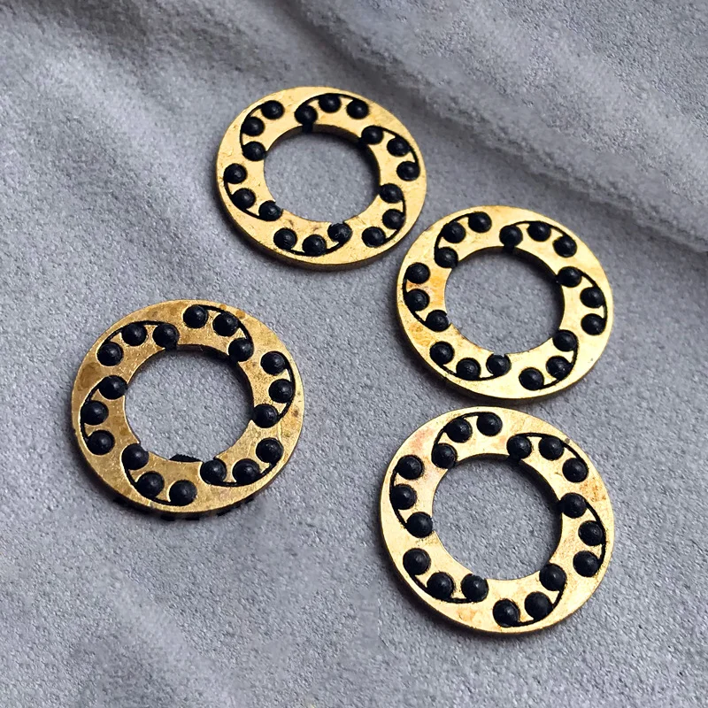 2pcs Fold Knife Brass Frame Ceramic Ball IKBS Bearing Flipper for Microtec Marfione Custom Matrix-R Matrix R DIY Making Repair