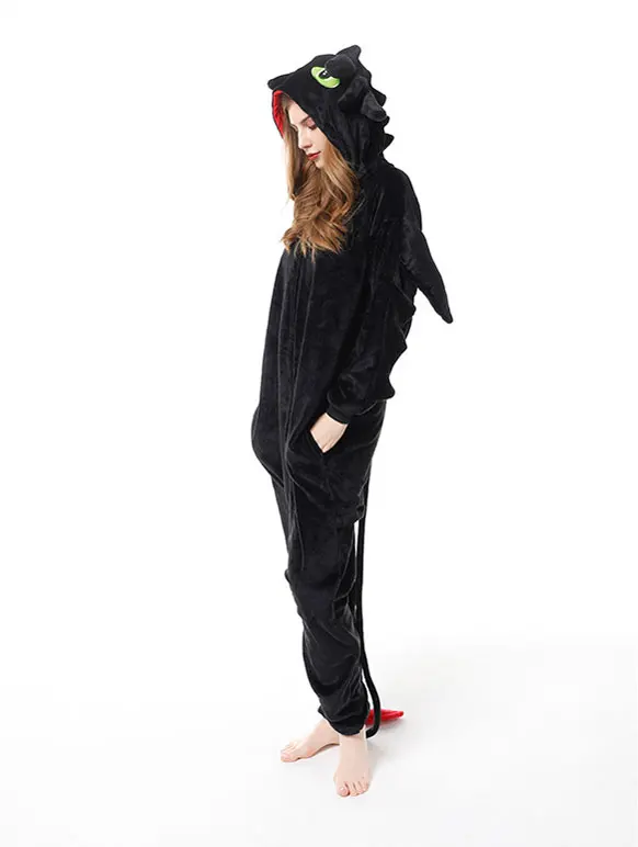 How to Train Your Dragon Onesies Toothless Pajamas Anime Kigurumi Winter Flannel Animal Cosplay Costumes Sleepwear Jumpsuit