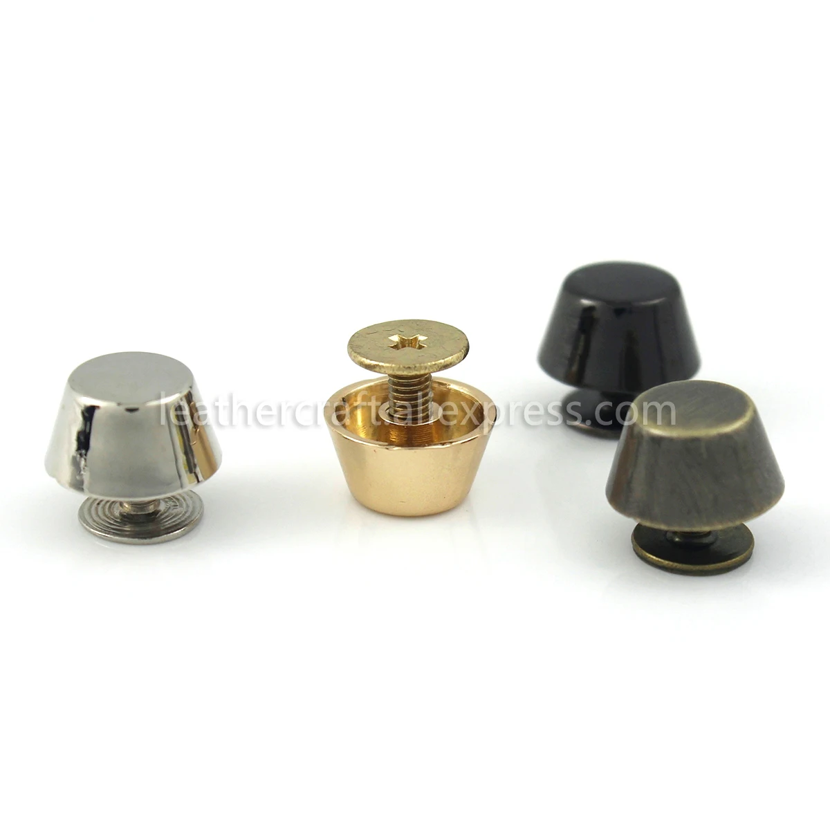 4pcs Metal Bucket Shape Screw Back Rivets Studs Nail Stud for Garment Leather Craft Belt Wallet Decoration Parts 11mm