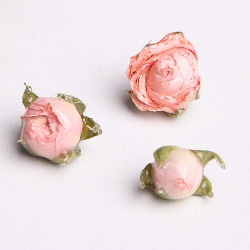 1 Pcs Resin Real Rose Flower Pendant Making for Earring Necklace DIY Making Jewelry