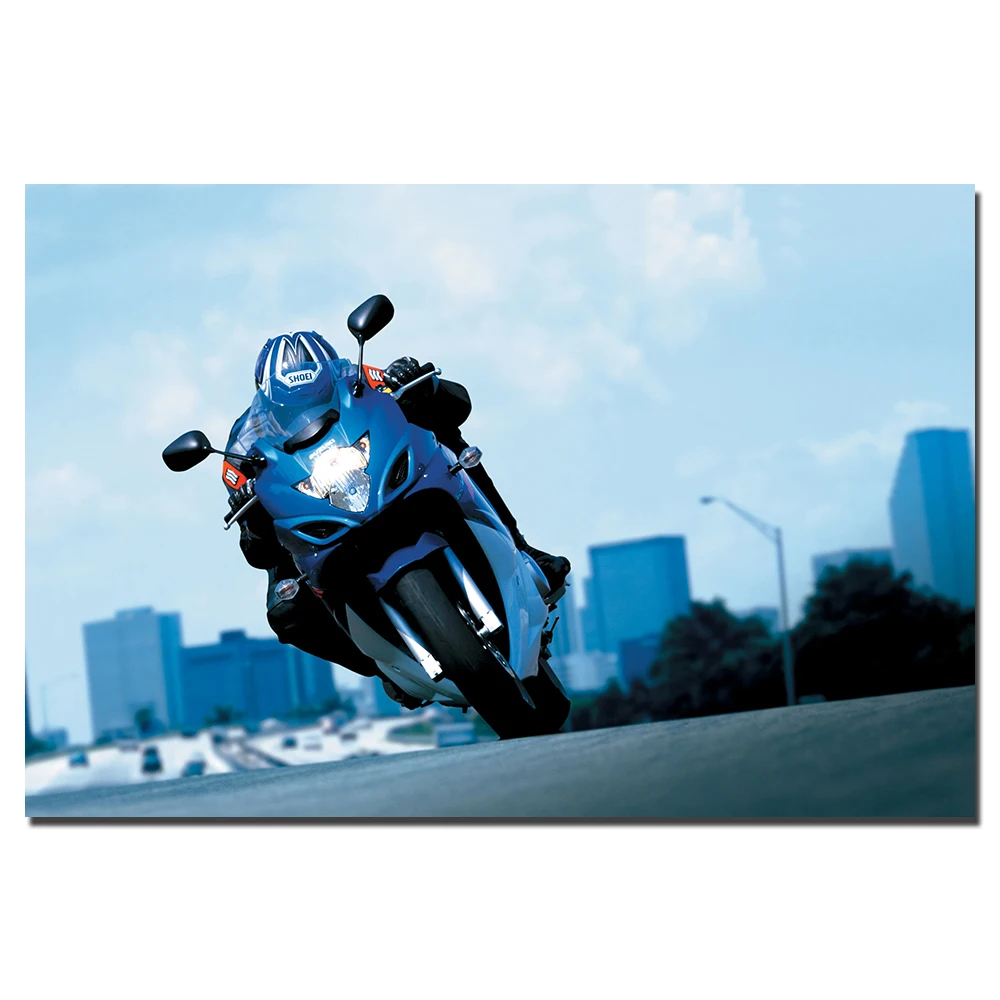 Suzuki GSX 650F Motorbike Poster Canvas Print With DIY Framed Paintings Wall Art for Home Decor