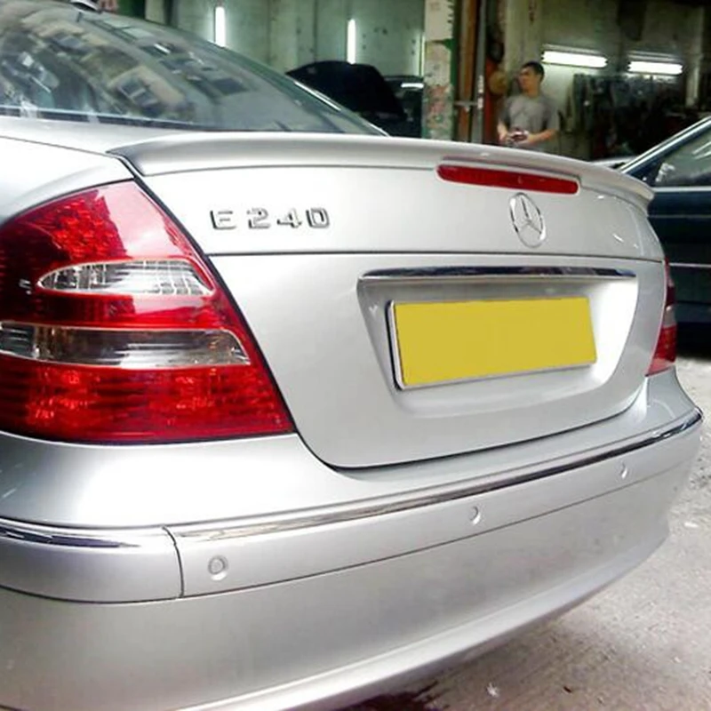 For W211 Spoiler 2003-2006 Mercedes-Benz W211 YC E-class E200 E260 Spoiler ABS plastic Material Car Rear Wing Color Rear Spoiler