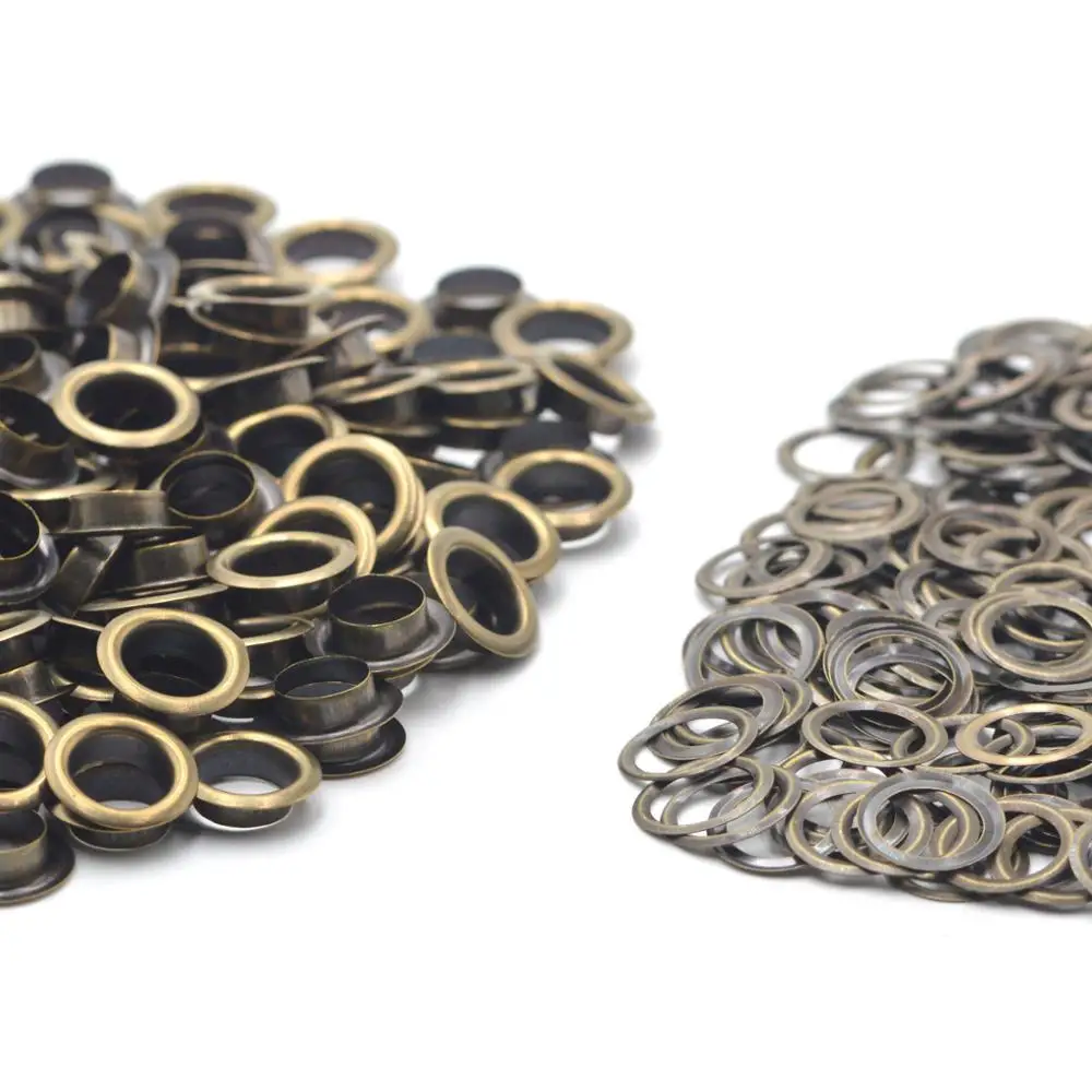 100sets 8mm Brass Material Bronze Grommet Eyelet With Washer Fit Leather Craft Shoes Belt Cap Bag Diy Accessories Wholesale