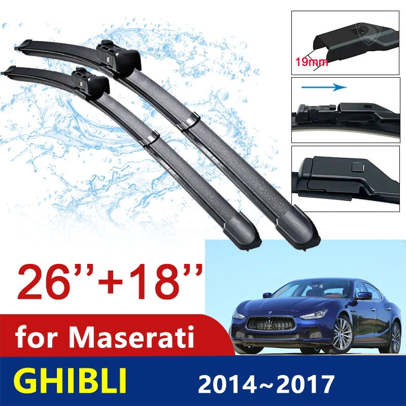 

for Maserati Ghibli 2014~2017 Front Window Windshield Windscreen Wipers Car Wiper Blades Car Accessories 2015 2016