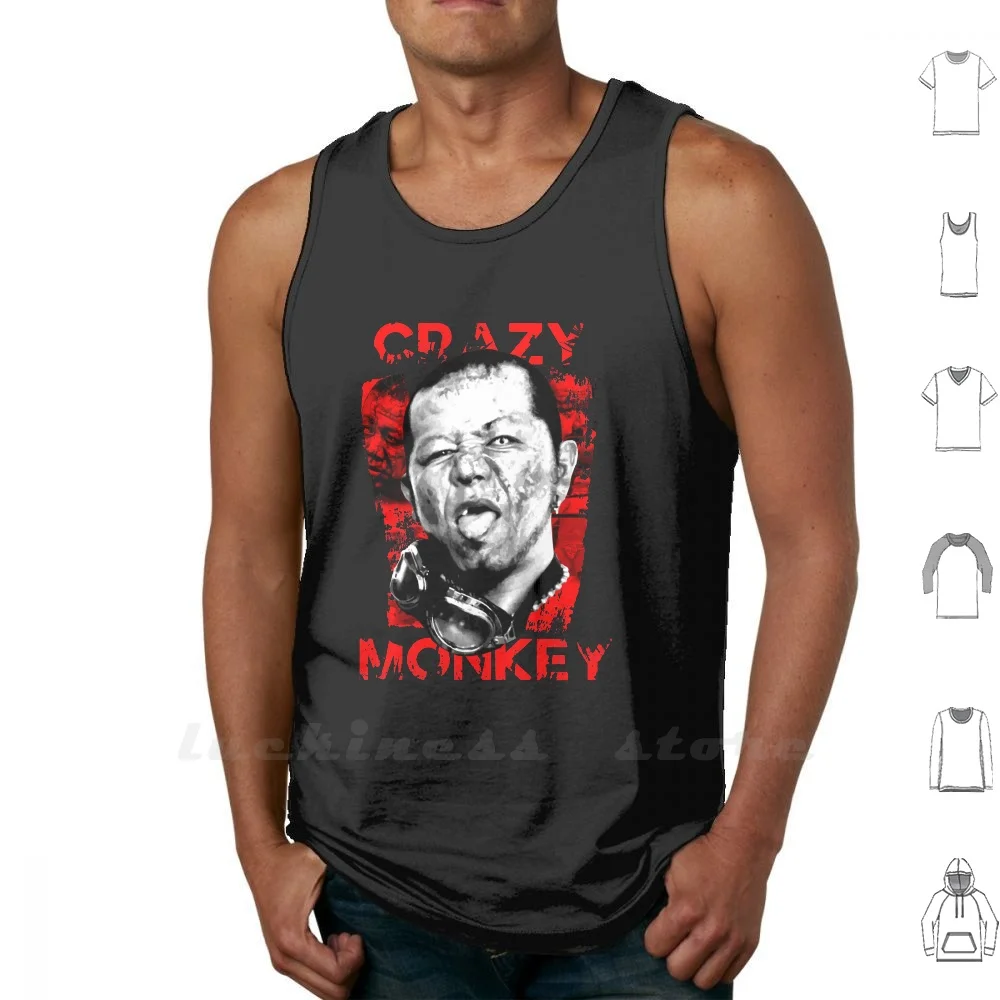 Jun Kasai - Crazy Monkey Tank Top Cotton Vest Sleeveless Jun Kasai Deathmatch Czw Puroresu Crazy Monkey Bjw Big Japan Pro