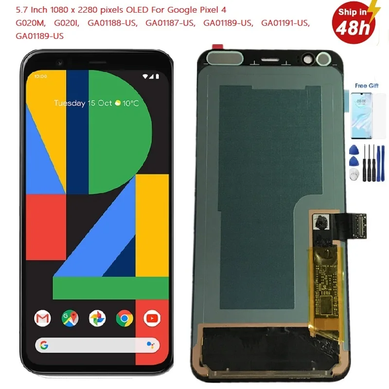 

Lcd For Google Pixel 4 Lcd Frame G020M Display Touch Screen Digitizer Assembly Replacement LCD For Google Pixel4 Display Lcd