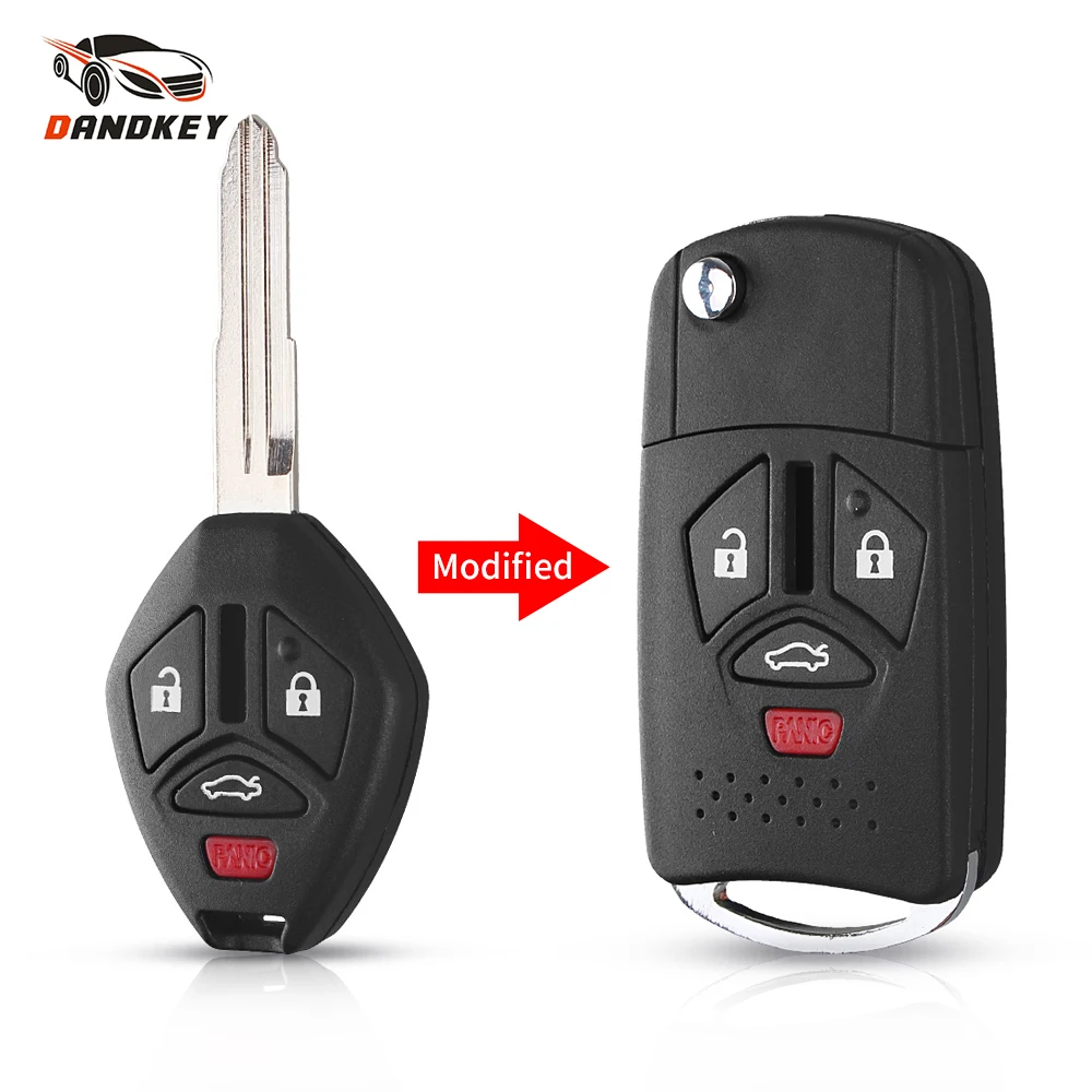 

Dandkey 3 With Panic Modified Flip Remote Key Shell Case For Mitsubishi Galant Eclipse Lancer Outlander 2007 2008 2009 2010 2011