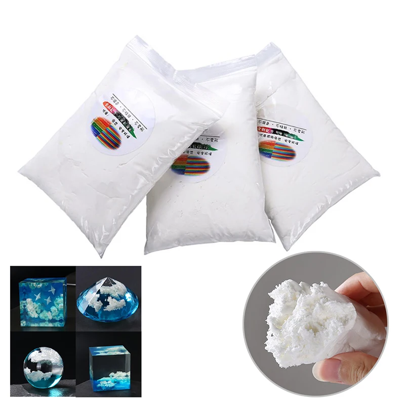 80g Per Bag DIY Handmade White Cloud Filler Crystal Epoxy Jewelry Accessories Imitation Cloud Making Mud Hot