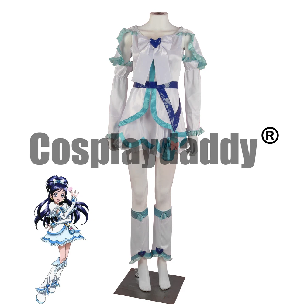 

Futari wa Pretty Cure Max Heart Yukishiro Honoka Emissary of light Cure White Ver. Outfit Dress Anime Cosplay Costume F006