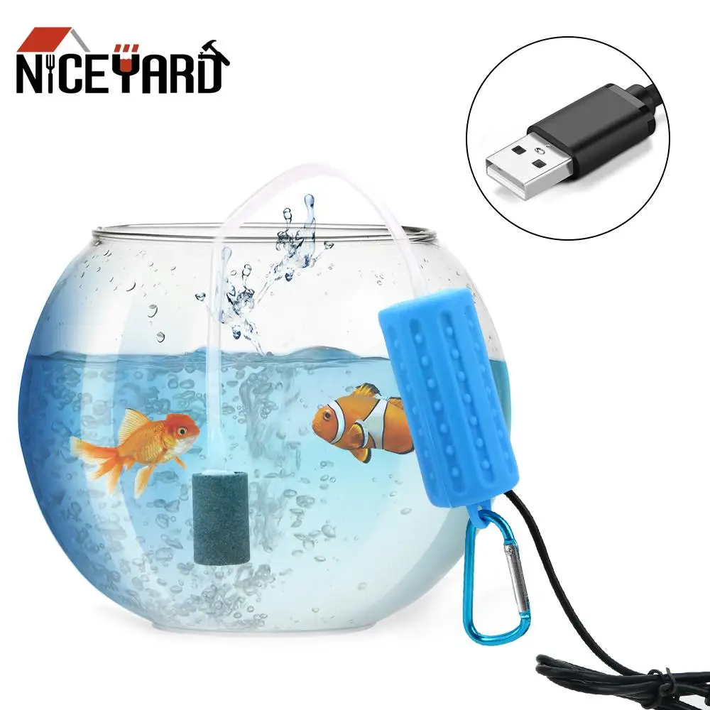 Mini USB Fish Tank Oxygen Air Pump Aquatic Terrarium Filter Mute Energy Saving Supplies Aquarium Accessories