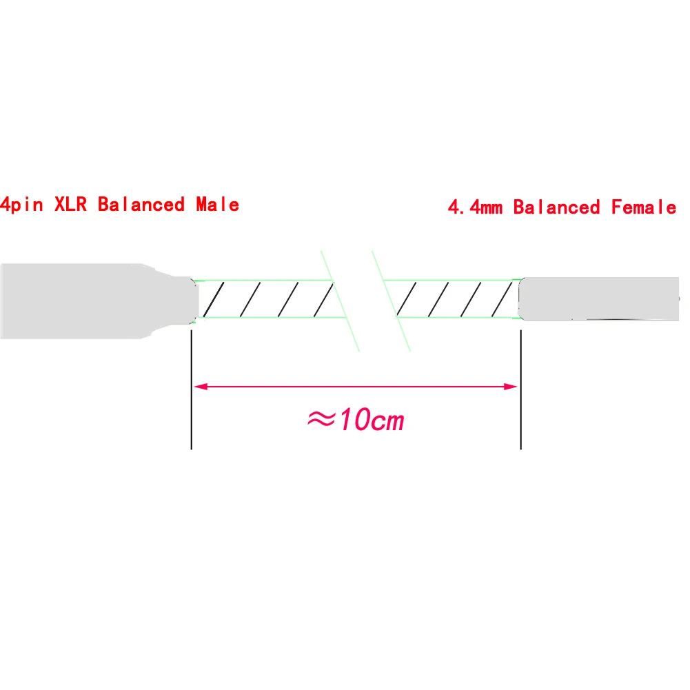 Thoulies HIFI DIY Single-Crystal-Silver 4.4mm Balanced Female to 4pin XLR Balanced Male Audio Adapter Cable 4.4 to XLR Adapter