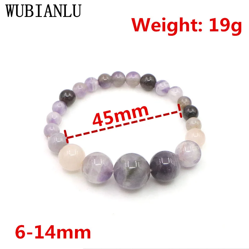 WUBIANLU Wholesale 6-16mm Natural Stone Amethysts Garnet Round Bead Necklace Bracelet Energy Fashion Jewelry Set For Women T224