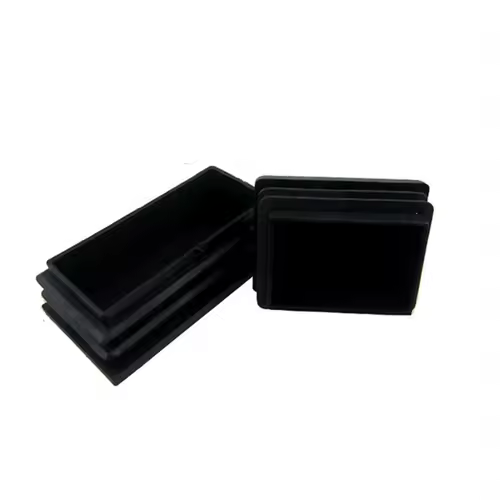 5pcs Black Plastic Blanking End Caps Rectangular Pipe Tube Cap Insert Plugs Bung For Furniture Tables Chairs Protector - Image 4
