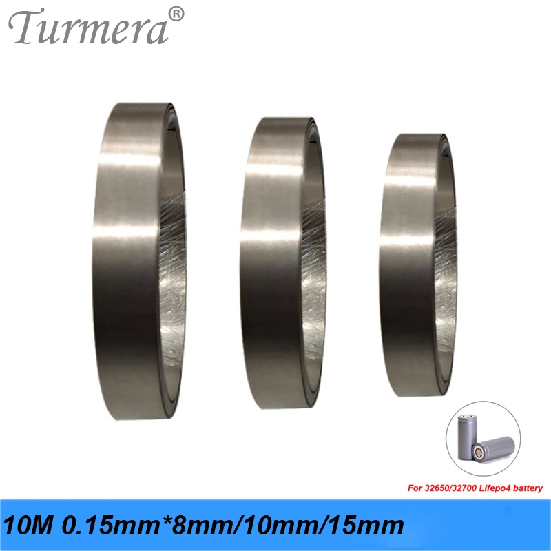 

Turmera 10Meters 0.15mm Thickness 8mm 10mm 15m 32650 32700 Nickel 1P Nickel Belt for Spot Welding Mechine Soldering Battery Use