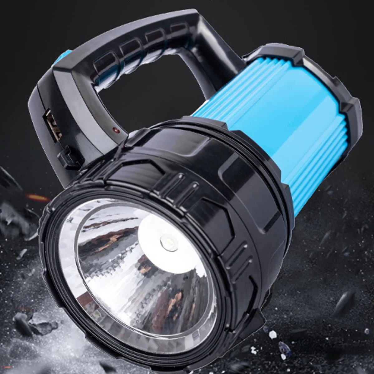 1 sztuk akumulator lampa ręczna Camping latarnia reflektor latarka LED pracy lekka latarka na piesze wycieczki polowanie Camping Dropship