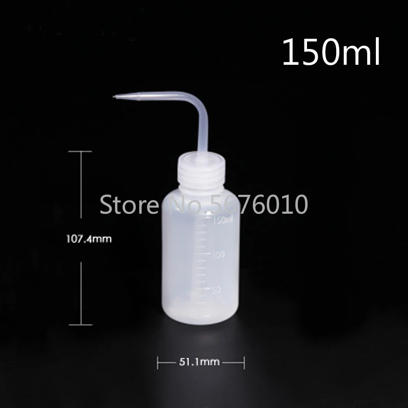 20 Pieces/lot 150ml Laboratory Plastic Chemicals Rinsing Bottle Cleaning Safety Elbow Washing Bottle