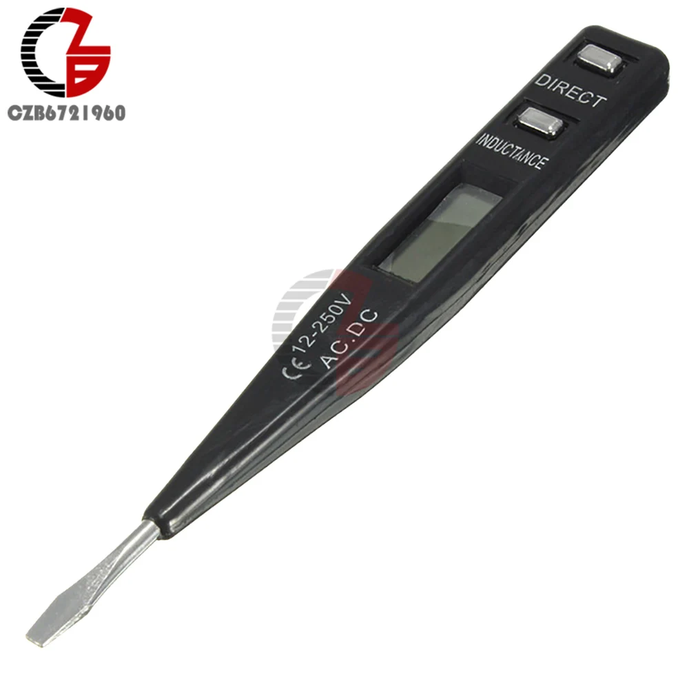 AC DC 12V-250V Voltage Tester Pen 12V 24V 36V 48V 110V 220V LCD Digital Voltmeter Wall Electric Voltage Detector Monitor Tester