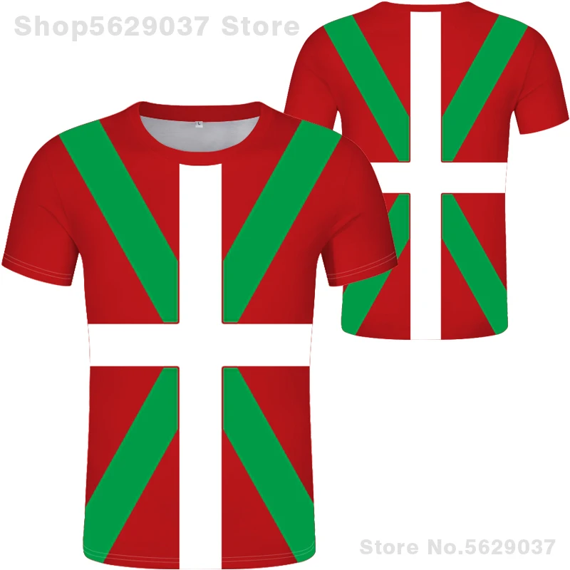 EUSKADI shirt free custom made name number vitoria gasteiz t-shirt print flag word bilbo donostia Basque country spanish clothes