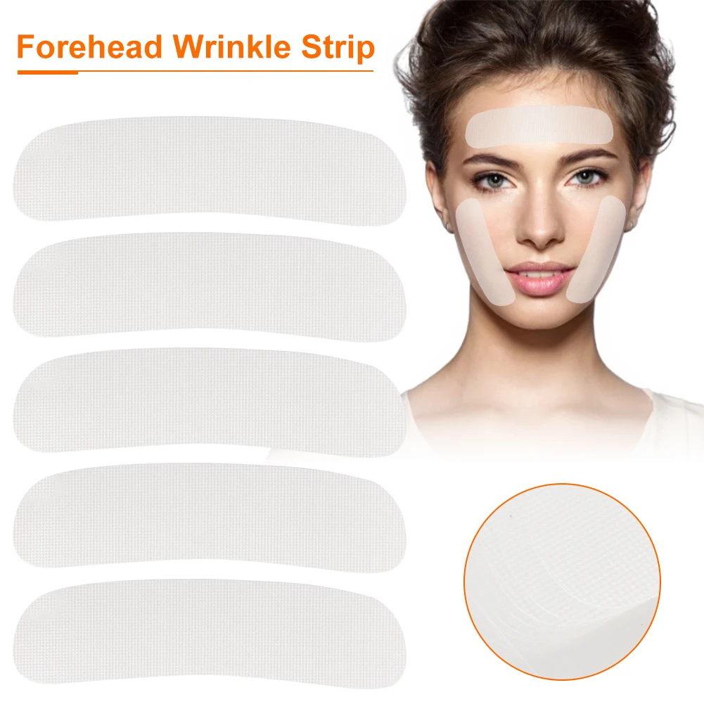 80PCS Reusable Silicone Forehead Patch Wrinkle Remover Strips For Smooth Firming Skin Anti-wrinkle Face Lifting Stickers Patch