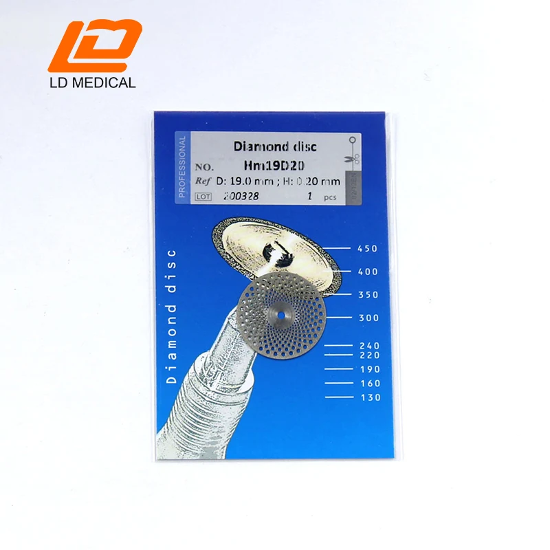 

10 Pcs Dental Tools Diamond Disc Thin,0.20 x 19mm Double Sided Grind Polish Drill High Quality Dental Lab Laboratory CE