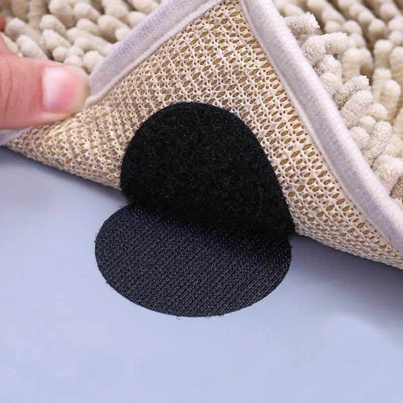 10Pcs Non-Slip Stickers Self Adhesive Hook Loop Fastener Tape Locking Dots Bed Sheet Sofa Fix Clip Floor Rug Carpet Mat Gripper