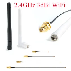 2.4GHz 3dBi WiFi 2.4g Antenna Aerial RP-SMA Male wireless router+ 15cm PCI U.FL IPX to RP SMA Male Pigtail Cable ESP8266 ESP32