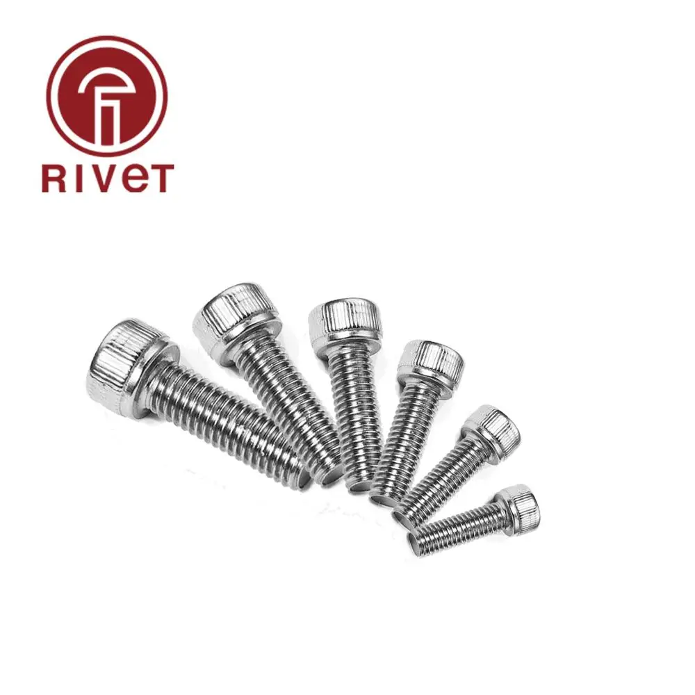 

304 A2-70 DIN912 M14 M16 M20 Hexagon Hex Socket Cap Head Screw Stainless Steel Allen Bolt DIN912 Hex Screw Free Shipping