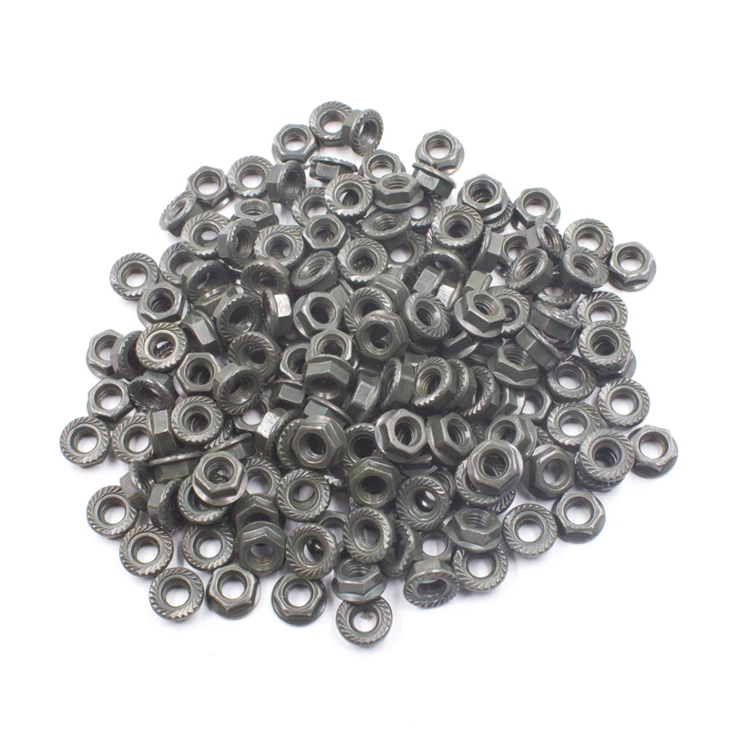 15 Pcs 5mm 6mm 8mm Hole Hexagon Flange Nuts Bolts Fixeding M5 M6 M8 Retainer Slip Locking Lock Nut Bolt